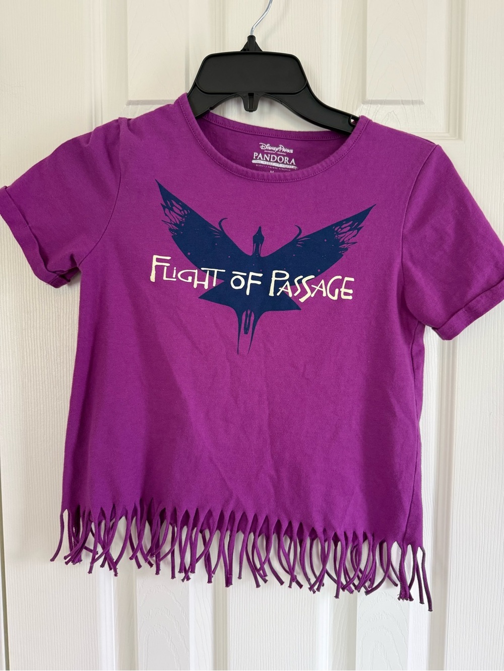 Pandora Purple 'Flight of Passage' Fringe Hem Kids Tee